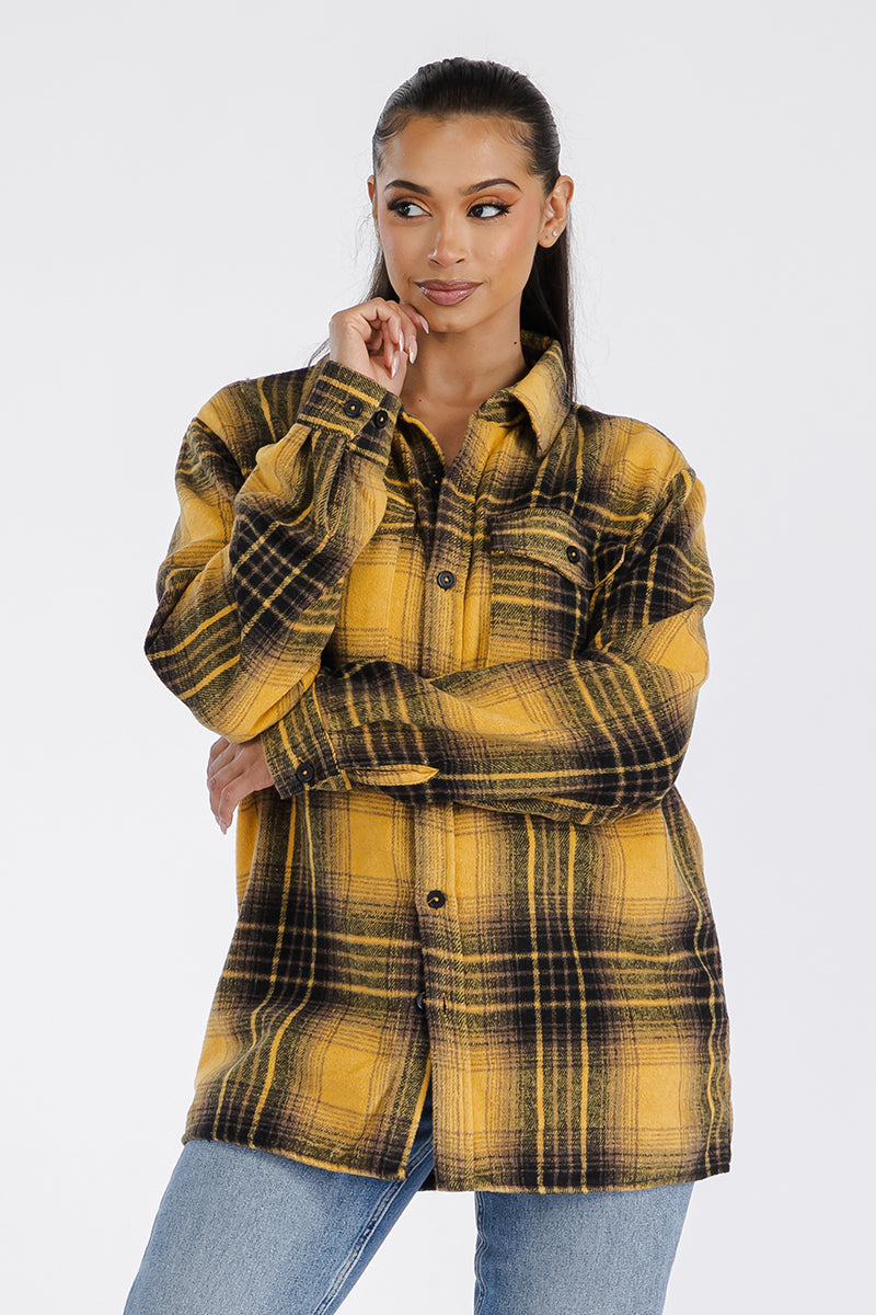 Boyfriend Oversized Soft Flannel Shacket - My Store