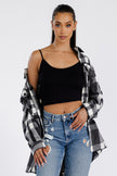 Boyfriend Oversized Soft Flannel Shacket - My Store