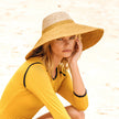 RIRI DUO Jute Straw Hat, in Nude & Golden Yellow - My Store