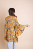 Tropical Leaves Draped Sleeve Kimono - My Store