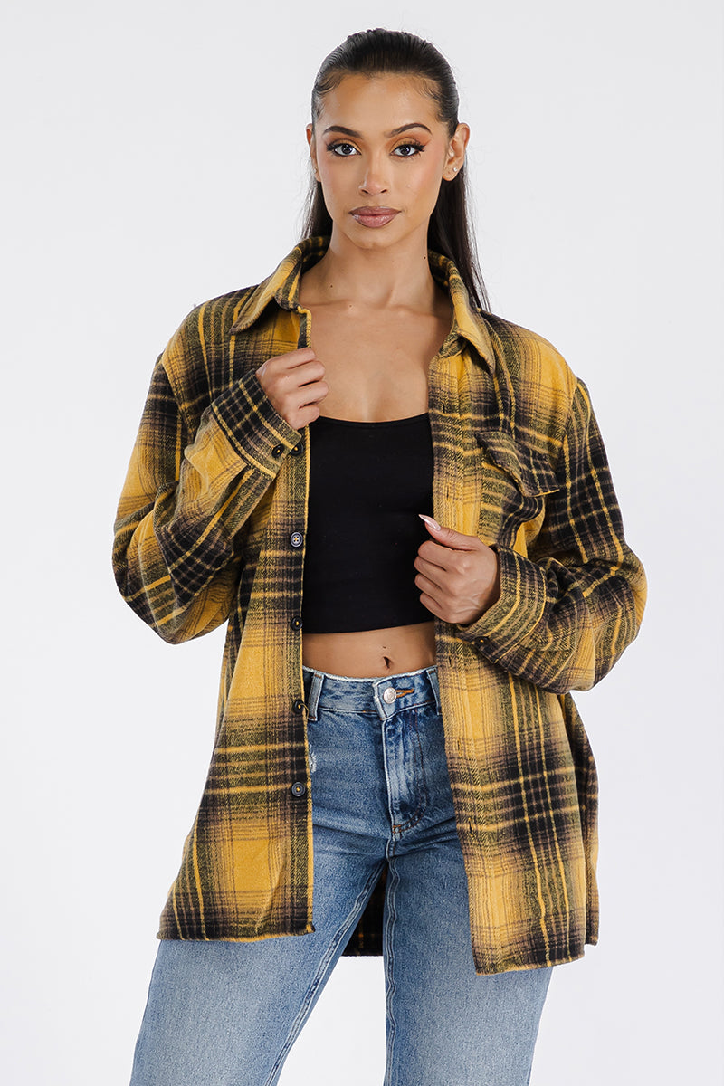 Boyfriend Oversized Soft Flannel Shacket - My Store