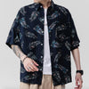 Mens Loose Fit Summer Floral Hawaiian Shirt - My Store