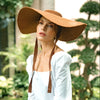 Lola Wide Brim Jute Straw Hat, in Havana Brown - My Store