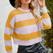 Womens Cropped Striped Sweater - My Store