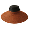 RIRI DUO Jute Straw Hat, in Burnt Sienna & Black - My Store