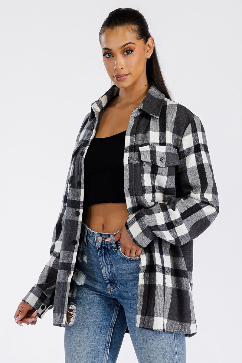 Boyfriend Oversized Soft Flannel Shacket - My Store