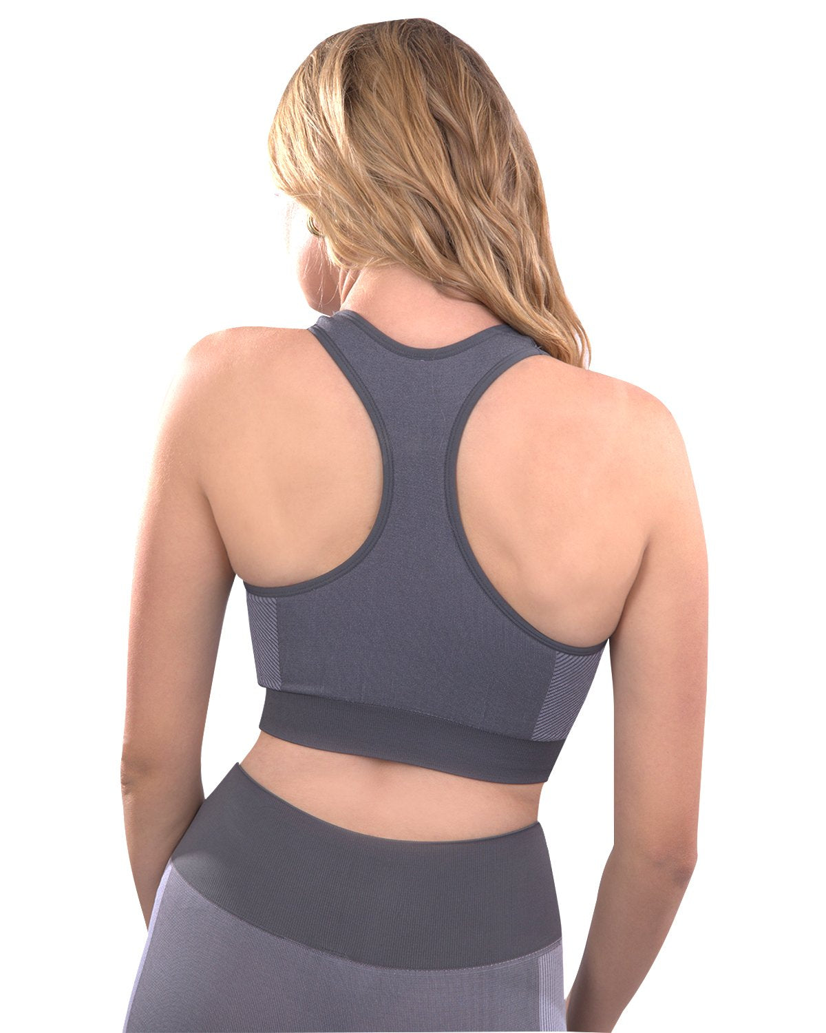 Arleta Seamless Sports Bra - Grey - My Store