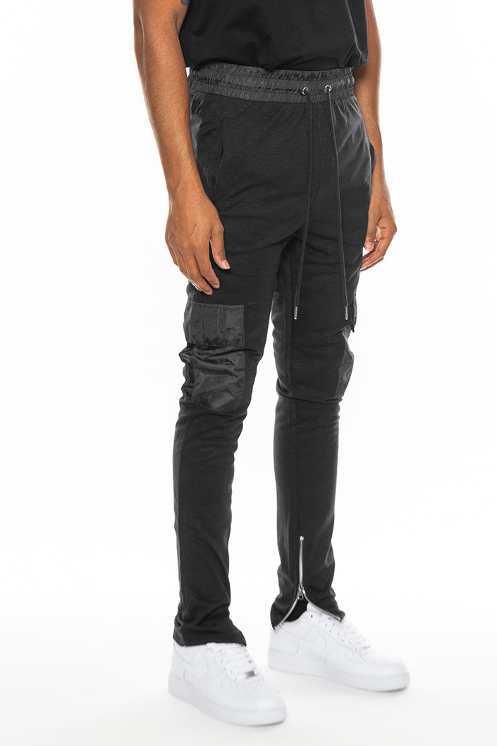 Heathered Cotton Blend Joggers - My Store