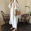 Women's Shirt Dress Lapel Long Sleeve Loose Single Breasted Dresses - My Store