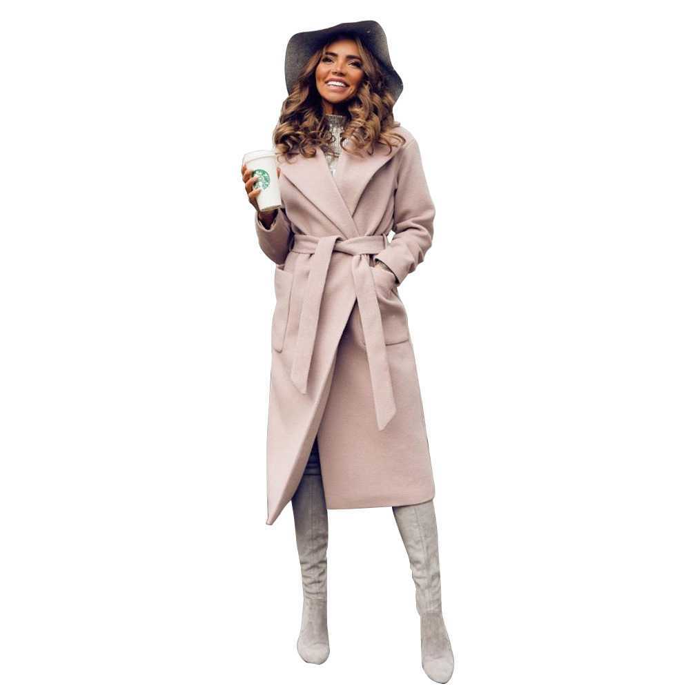 OuterwearJackets blends parkas pockets belted Women's wool coats - My Store