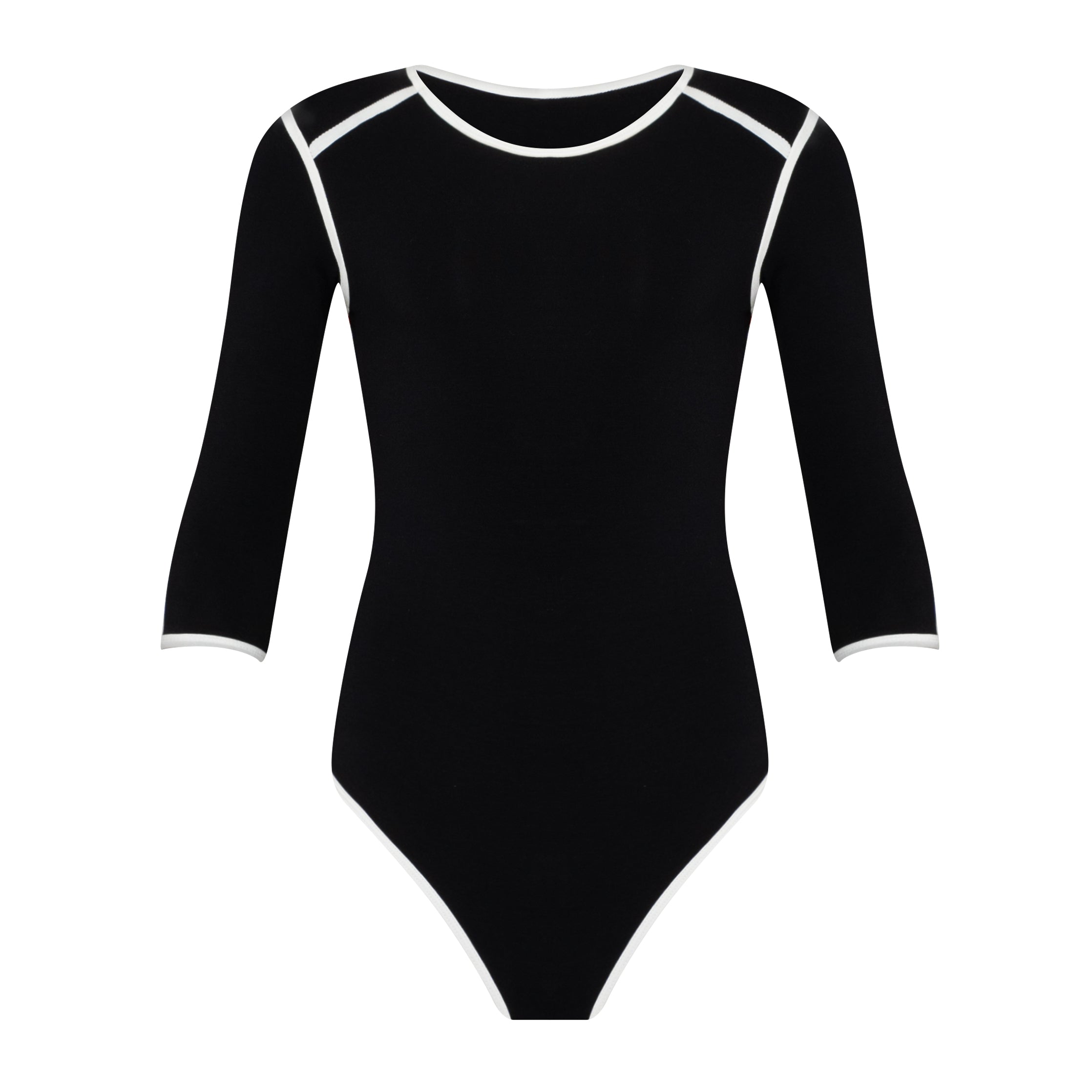 GIRL Two-tone Eco Bodysuit in Black - My Store