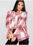 Wine Check Shacket Womens - My Store