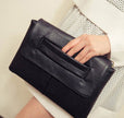 Womens Vegan Leather Envelope Clutch Bag - My Store