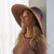 RIRI DUO Jute Straw Hat, in Burnt Sienna & Black - My Store