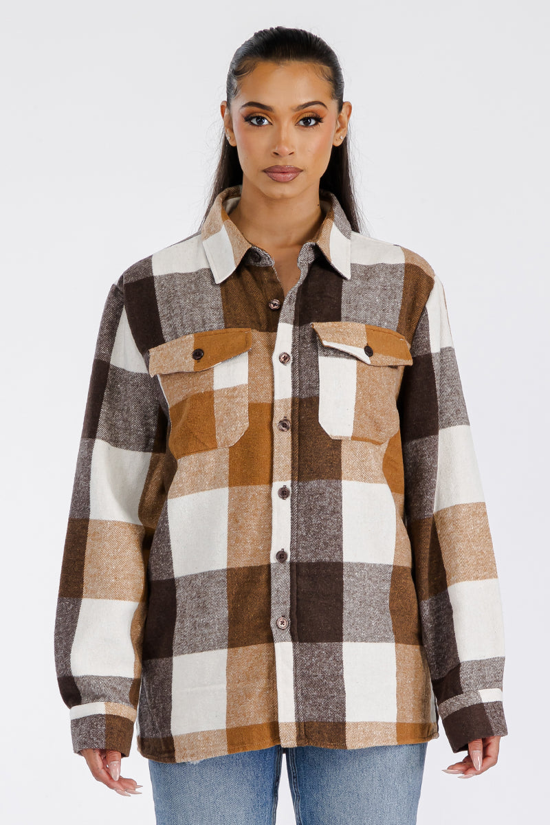 Boyfriend Oversized Soft Flannel Shacket - My Store