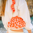 ARNOLDI PEACHPUFF Hand-beaded Clutch, in Papaya & Peach (Pre-order) - My Store