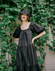 ROSEMARY Cotton Prairie Dress, in Black - My Store