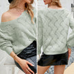 Womens V-Neck Open Knit Sweater - My Store