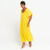 ROSEMARY Dotted Cotton Dress, in Sunflower Yellow - My Store