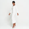 MARJORIE Bamboo Ruffle Dress, in Off-white - My Store