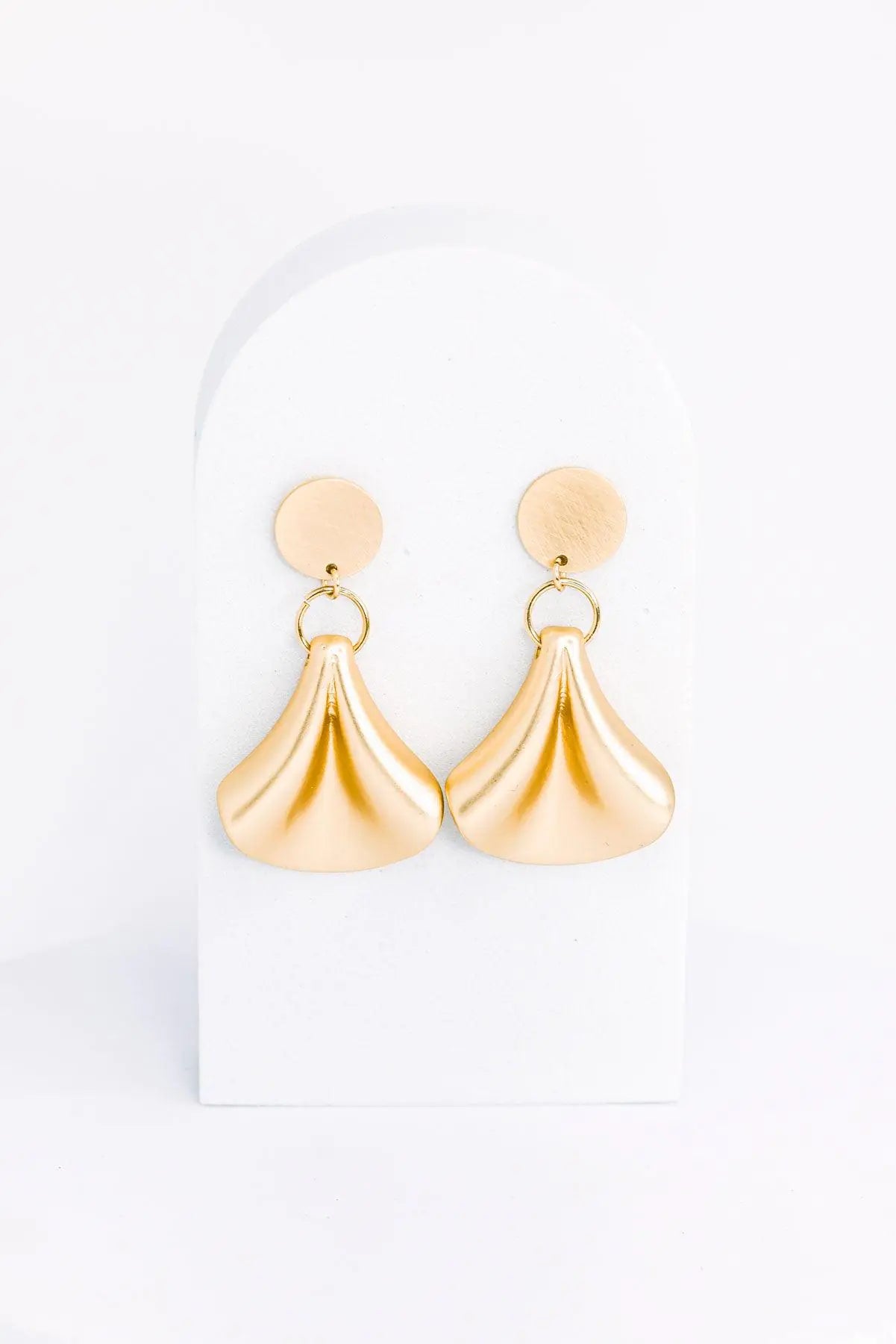 Metal Drop Shape Width Length Earrings - My Store