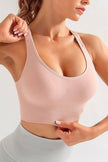 Padded Support Fitness Solid Color Sport Bra - My Store