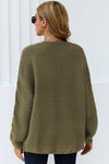 Fashion Olive Chunky Wide Long Sleeve Knit Cardigan - My Store