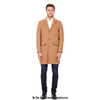 De La Creme MAN - Men's Single Breasted Wool Mix Overcoat - My Store