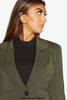 De La Creme Womens Collared Formal Longline Blazer - My Store