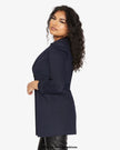 De La Creme Womens Collared Formal Longline Blazer - My Store