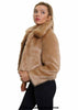 De La Creme Womens Faux Fur Cropped Aviator Bomber - My Store