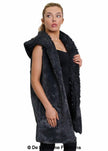 Faux Fur Hooded Gilet - My Store