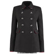 De La Creme Womens Military Style Pea Coat - My Store