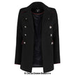 De La Creme Womens Military Style Pea Coat - My Store