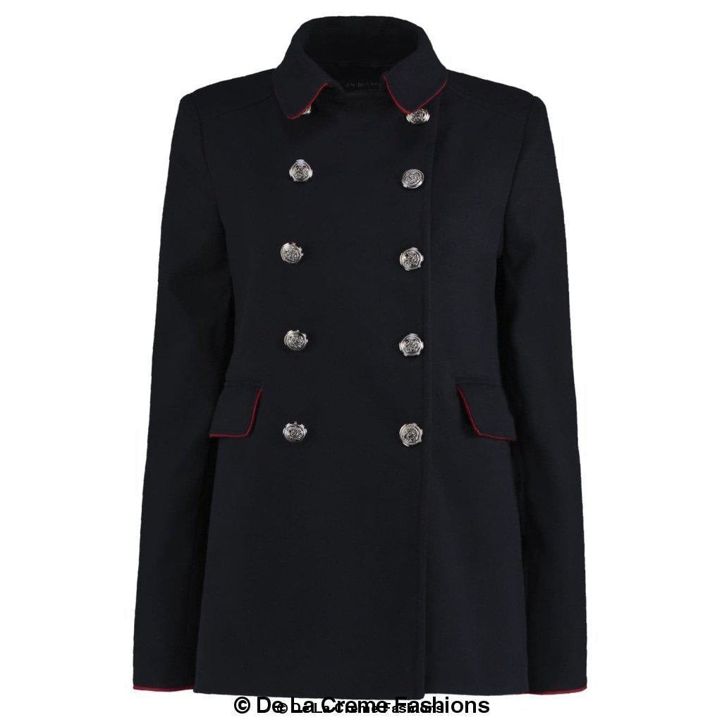 De La Creme Womens Military Style Pea Coat - My Store