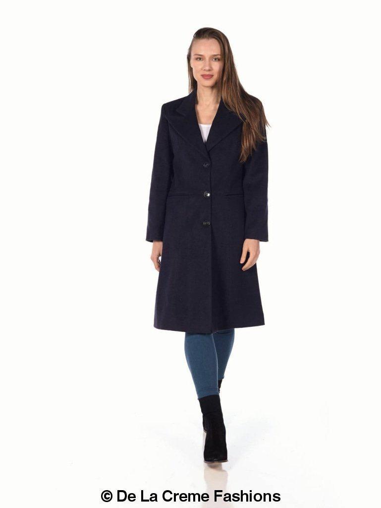 De La Creme - Women's Mohair Blend Longline Winter Coat - My Store