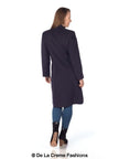 De La Creme - Women's Mohair Blend Longline Winter Coat - My Store