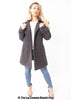 Womens Wool Feel Double Breasted Hooded Coat - My Store