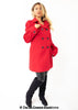 Womens Wool Feel Double Breasted Hooded Coat - My Store