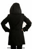 Womens Wool Feel Double Breasted Hooded Coat - My Store