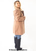 Womens Wool Feel Double Breasted Hooded Coat - My Store