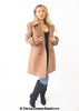 Womens Wool Feel Double Breasted Hooded Coat - My Store