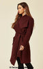 De La Creme Womens Wool Blend Large Lapel Duster Coat - My Store