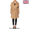 De La Creme Womens Wool Blend Large Lapel Duster Coat - My Store