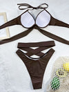 Crisscross Halter Neck Bikini Set - My Store