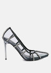 Diamante Clear Stiletto Heel Pumps - My Store