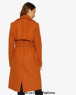 Dina Lapel Collar Duster Coat With Belt - My Store