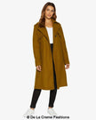 Dina Lapel Collar Duster Coat With Belt - My Store