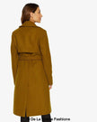 Dina Lapel Collar Duster Coat With Belt - My Store