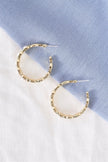 Boho Gold Pearl Scalloped Huggie Hoop Earrings - My Store